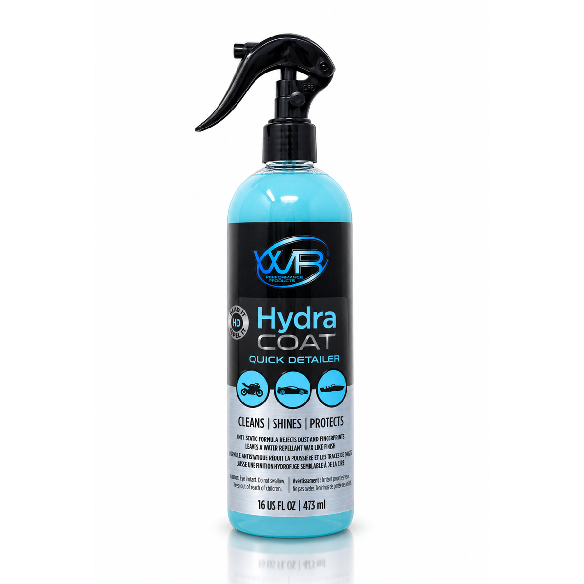 WR Performance Hydra Coat Quick Detailer spray for cleaning, shining and protecting vehicles