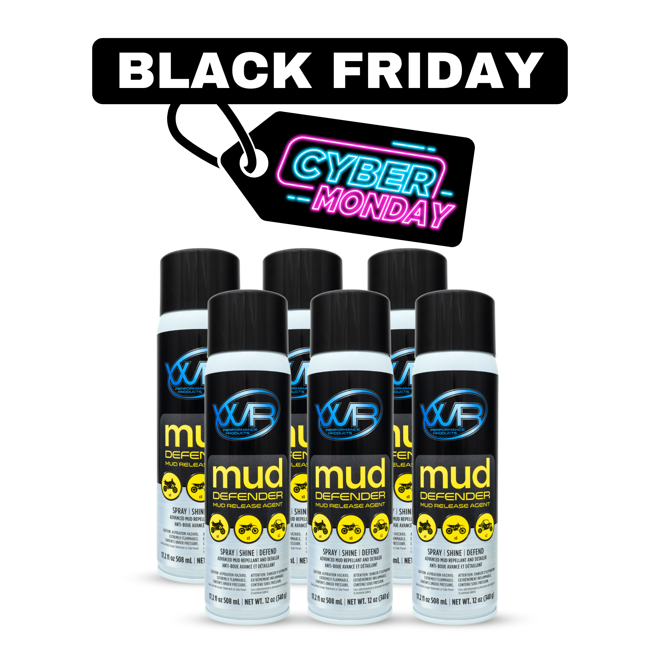 6 pack of Mud Defender