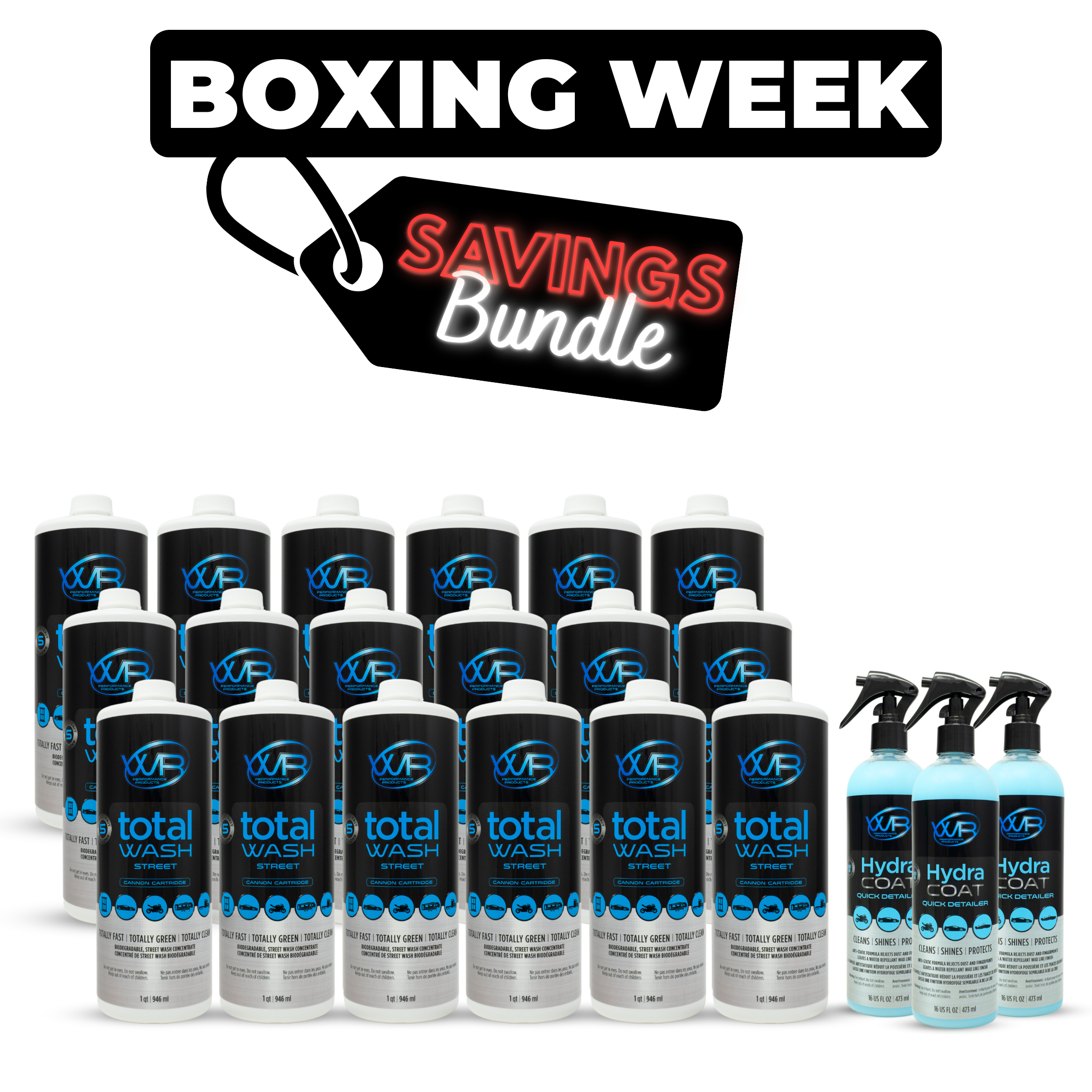 18 Pack of Total Wash Street Cartridges and 3 Pack of Hydra Coat