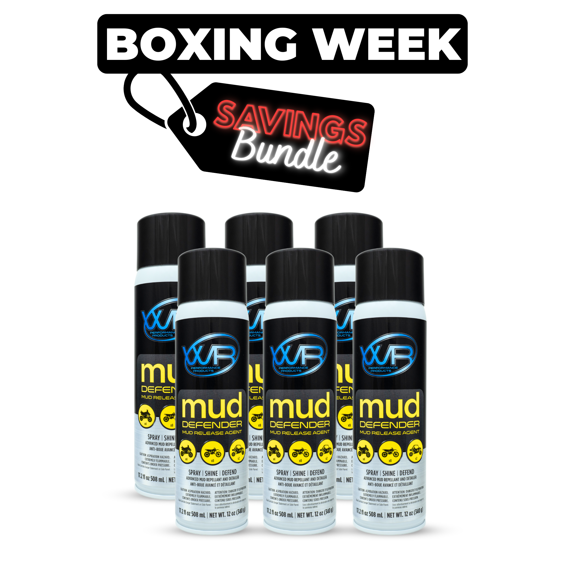 6 pack of Mud Defender