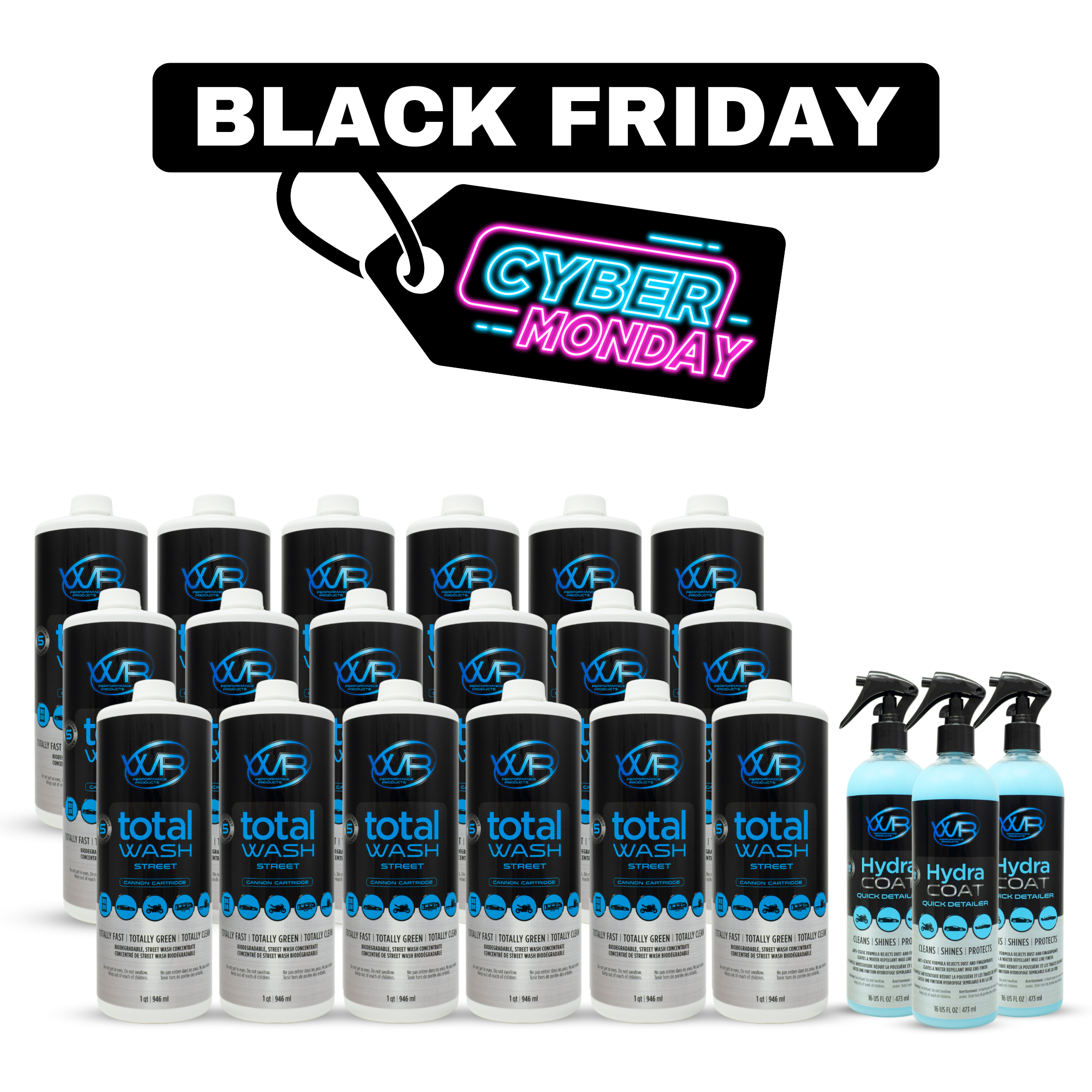 18 Pack of Total Wash Street Cartridges and 3 Pack of Hydra Coat