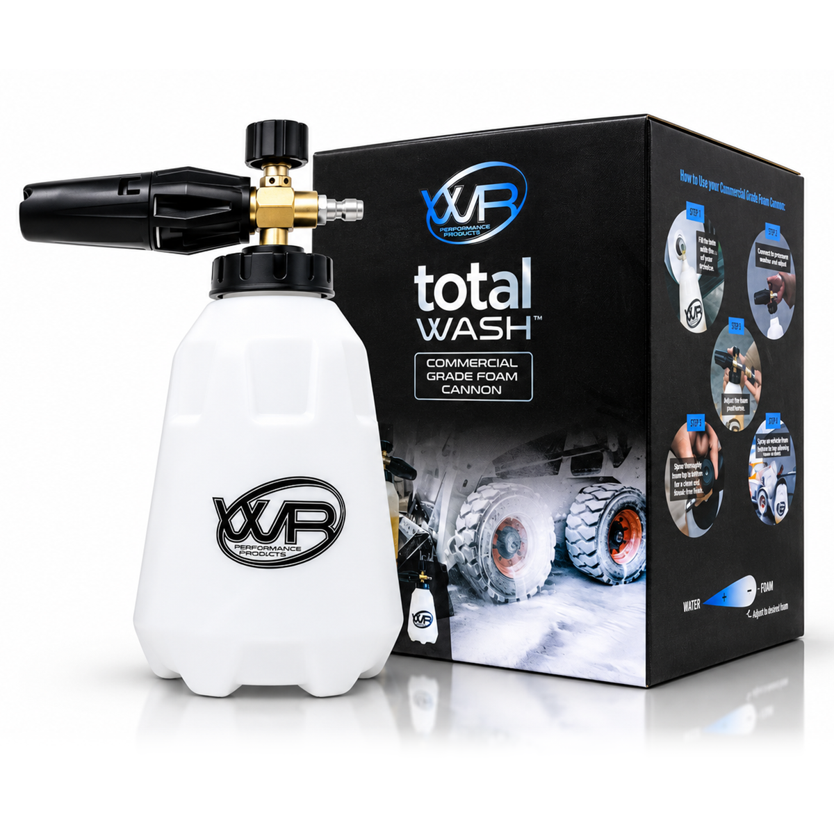 WR Performance Total Wash Commercial Grade Foam Cannon for pressure washing heavy equipment, agricultural machinery, fleets and facilities