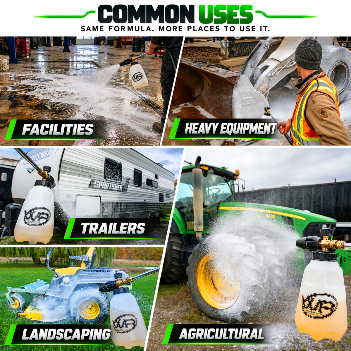Total Wash Commercial pressure washer cleaning system for facilities, heavy equipment, tractors, agricultural machinery, trailers and landscaping equipment