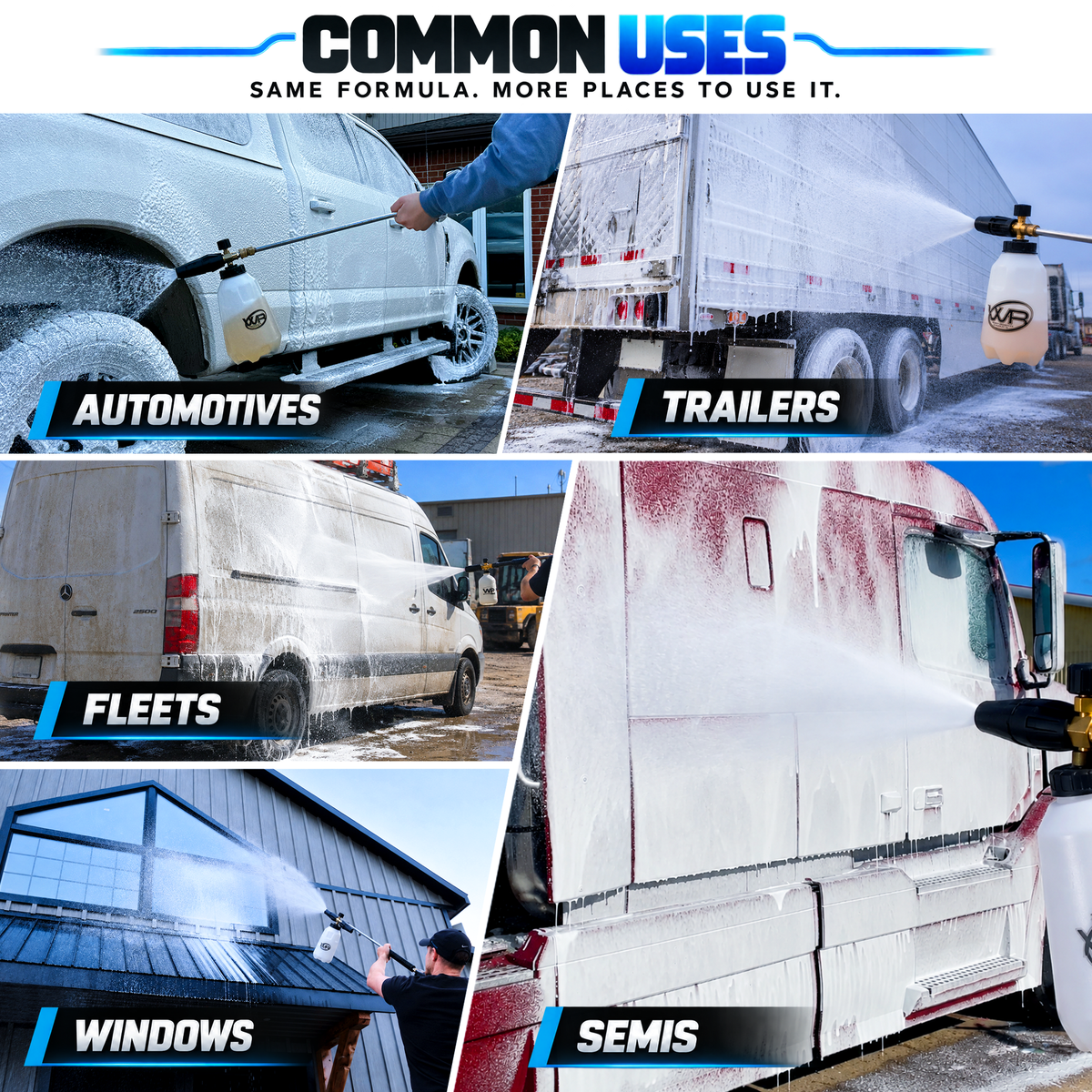 Total Wash Commercial pressure washer cleaning system for cars, fleet vehicles, semi trucks, trailers, windows and commercial facilities
