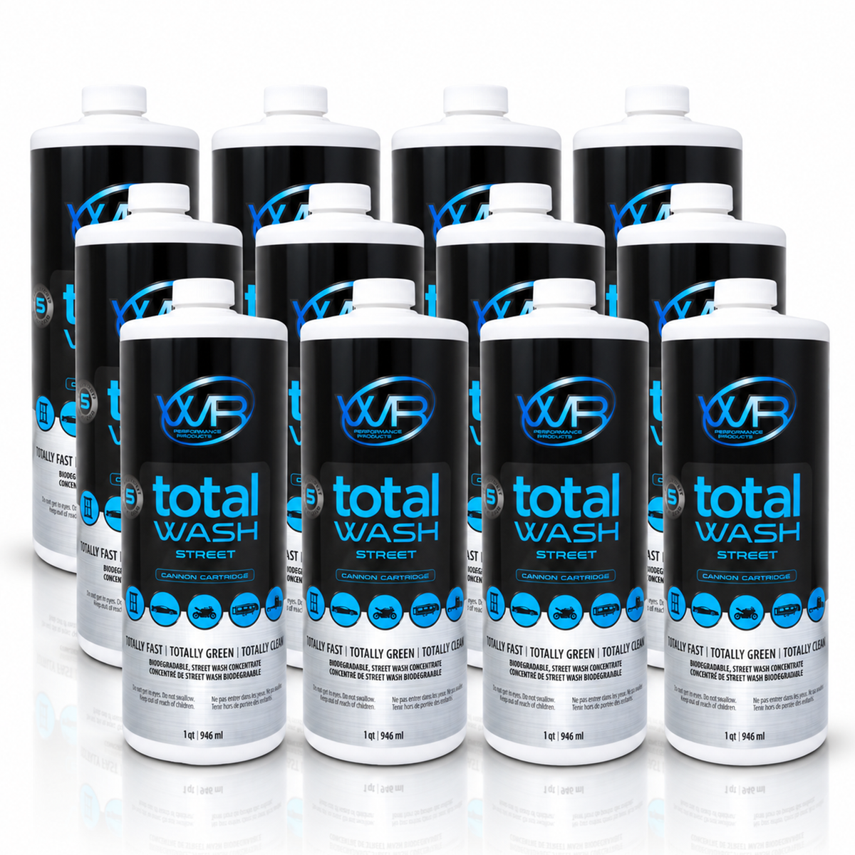 Total Wash Street 12-pack biodegradable wash concentrate cartridges for cars, trucks, motorcycles, RVs and trailers